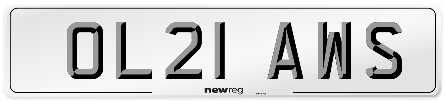 OL21 AWS Number Plate from New Reg